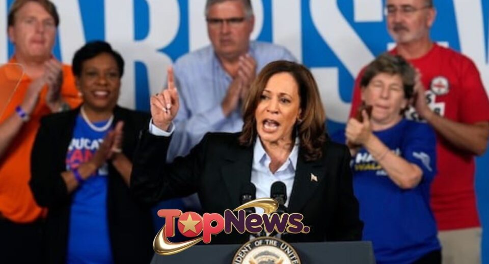 Harris Makes Pitch to Union Voters in 'Blue Wall' States