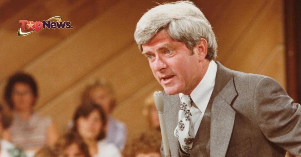 Emmy Award-winning talk show host Phil Donahue, after a decade on the air